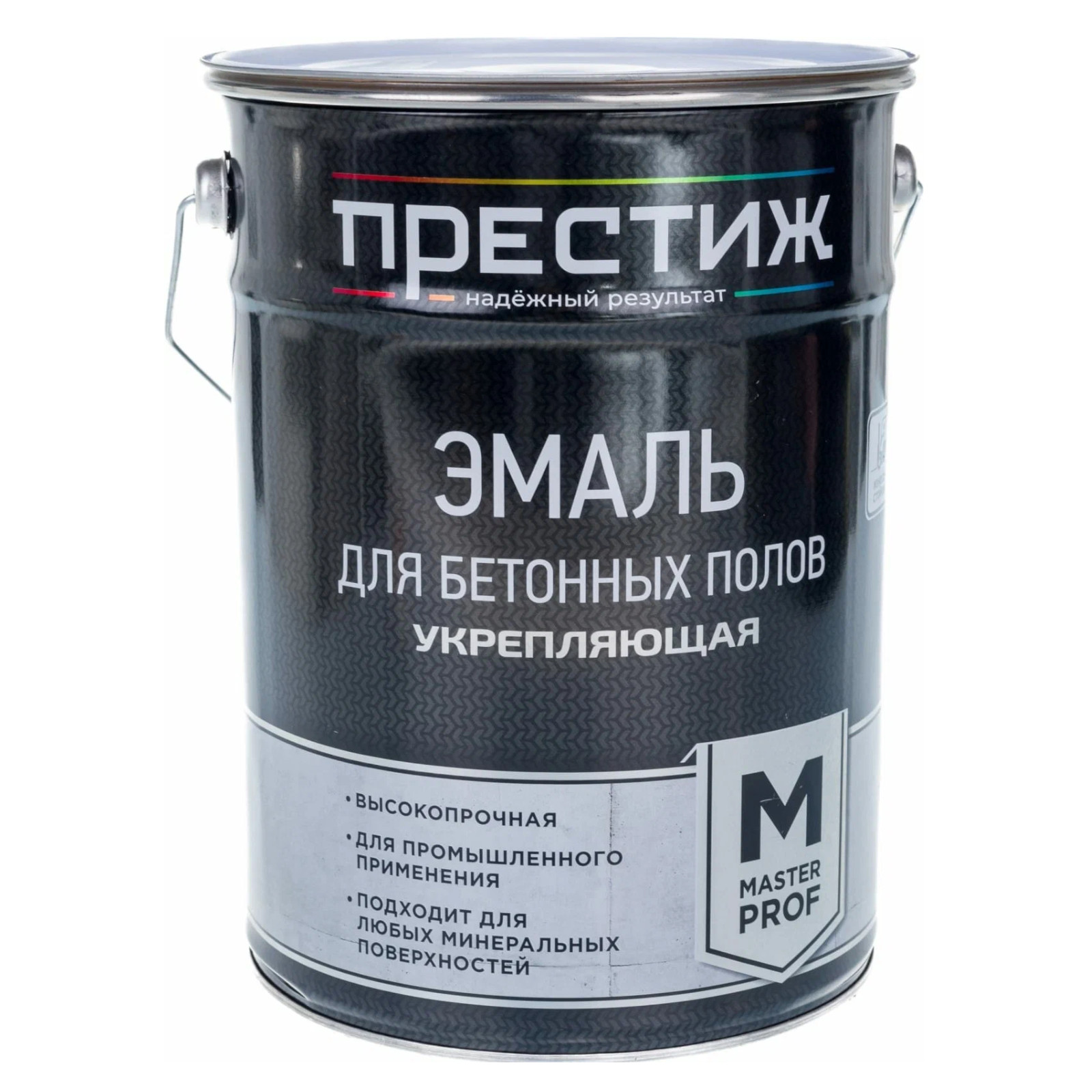 Эмаль акриловая для бетонных полов полуматовая черная 3,5кг ПРЕСТИЖ